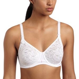 NEW Anita Underwire Seamless Lace Cup Kwik Klip Nursing Bra 5041 White